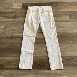 Citizens of Humanity Ava Straight Leg Jeans Women 28 White LowRise Stretch Denim